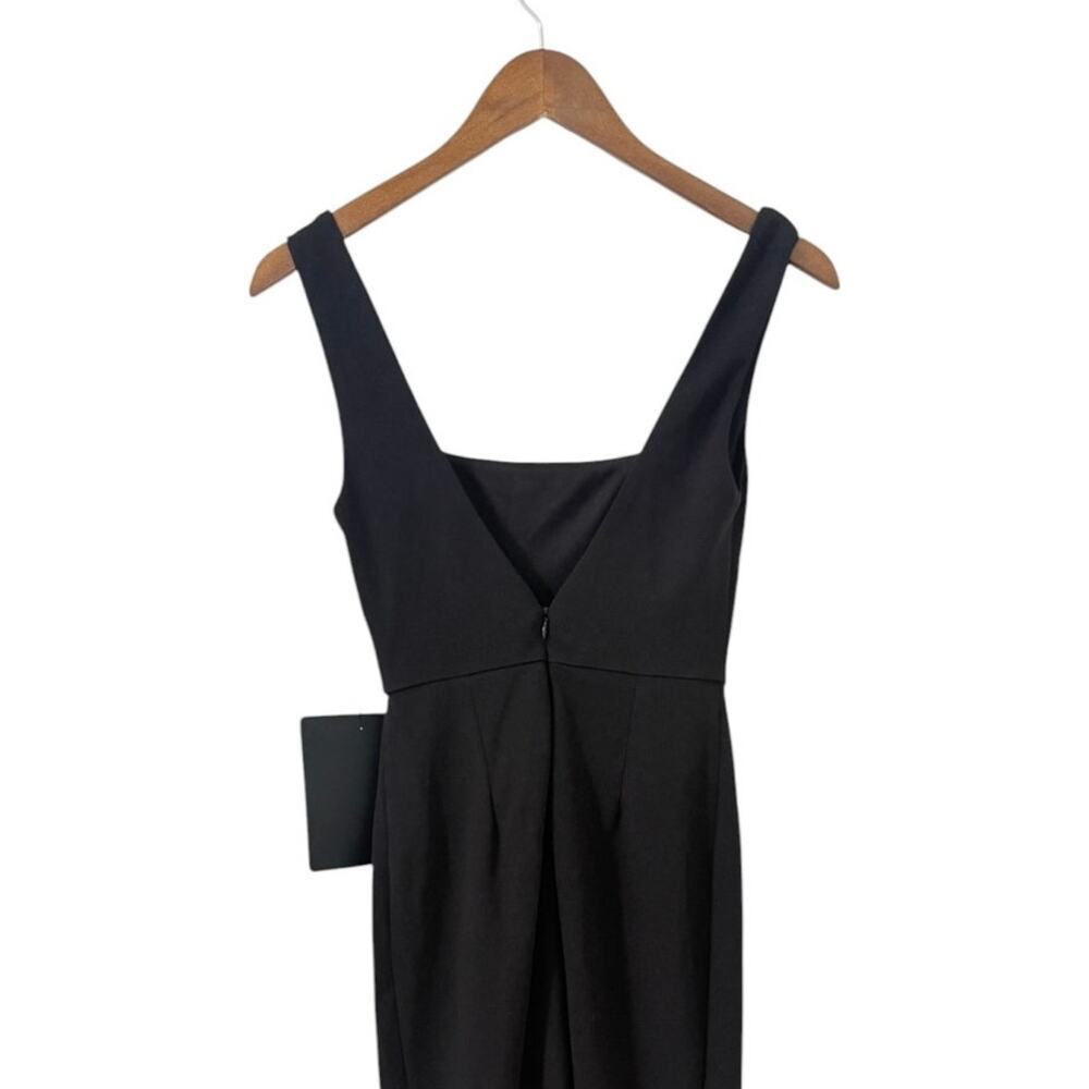 Lulus Moment Maker Black Square Neck Trumpet Midi Dress size XS NWT - Picture 6 of 6